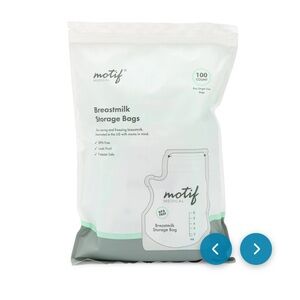 Motif Milk Storage Bags — Count 100 Brand New New Born Baby